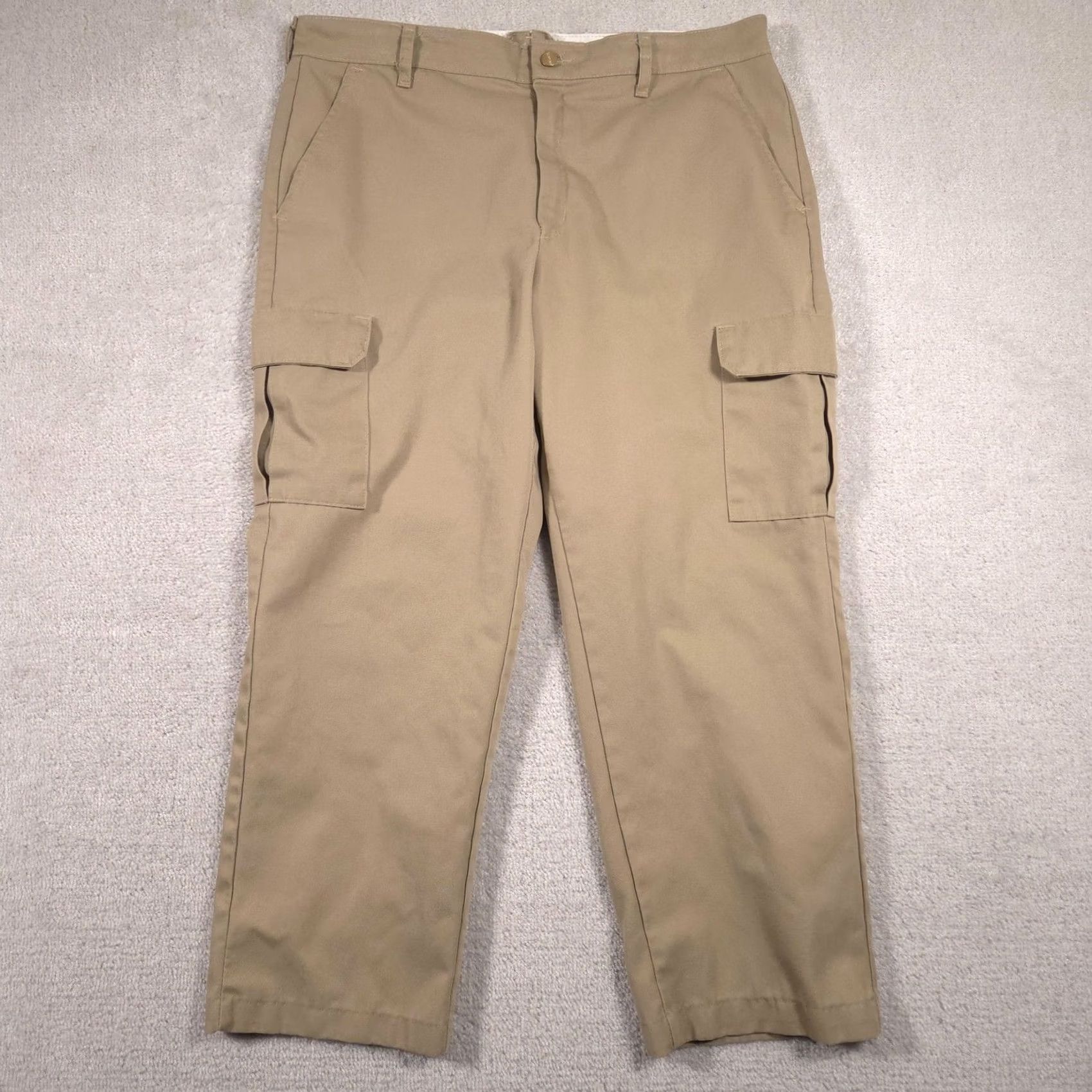 Red Kap VINTAGE Red Kap Cargo Pants Mens 38x27 Khaki Beige Workwear Pockets Straight Leg Mens Size US 38 / EU 54 - 2 Thumbnail