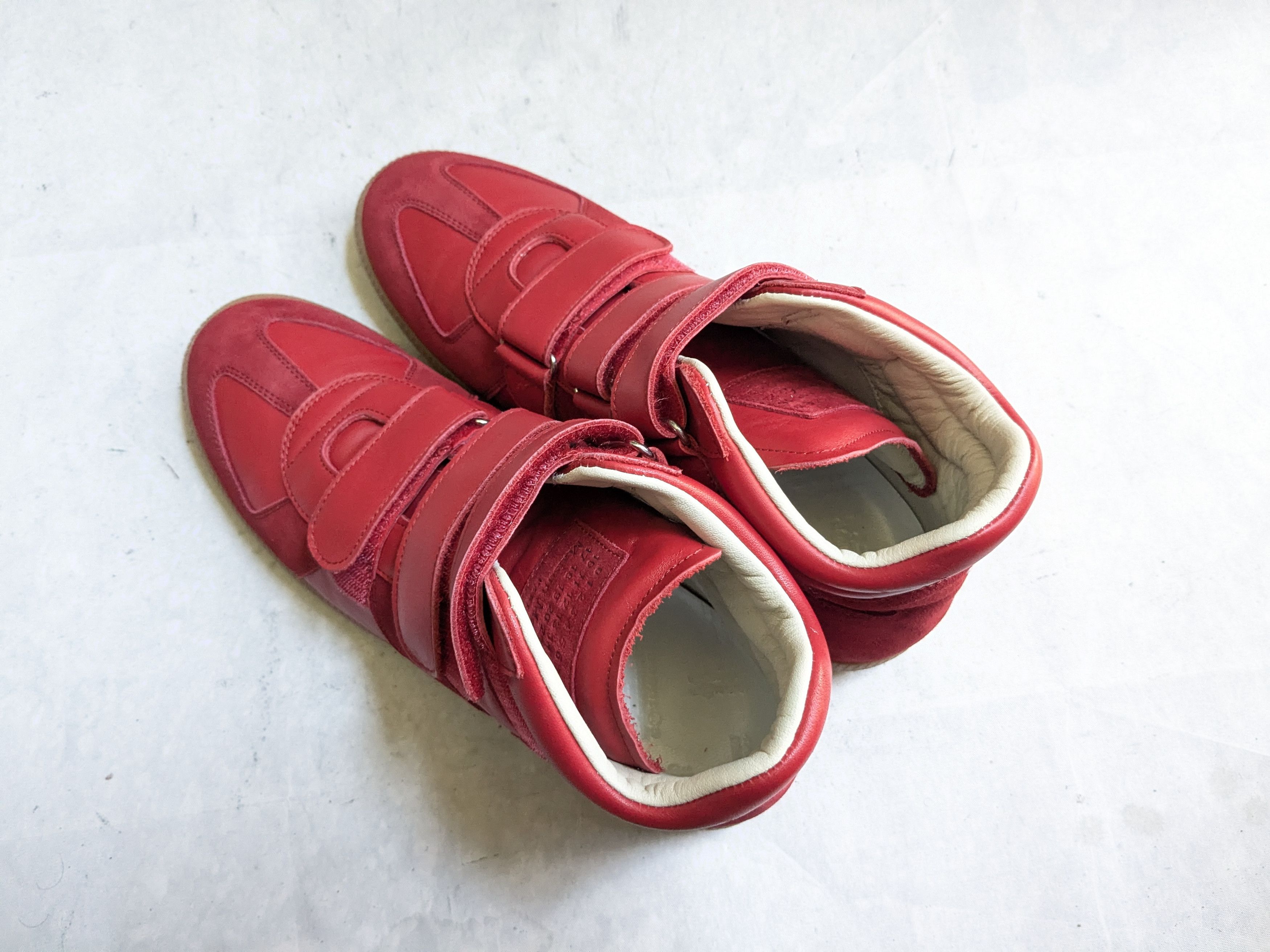 Maison Margiela Maison Margiela Triple Strap Sneakers 10 43 High Top Red Gum Size US 10 / EU 43 - 17 Thumbnail