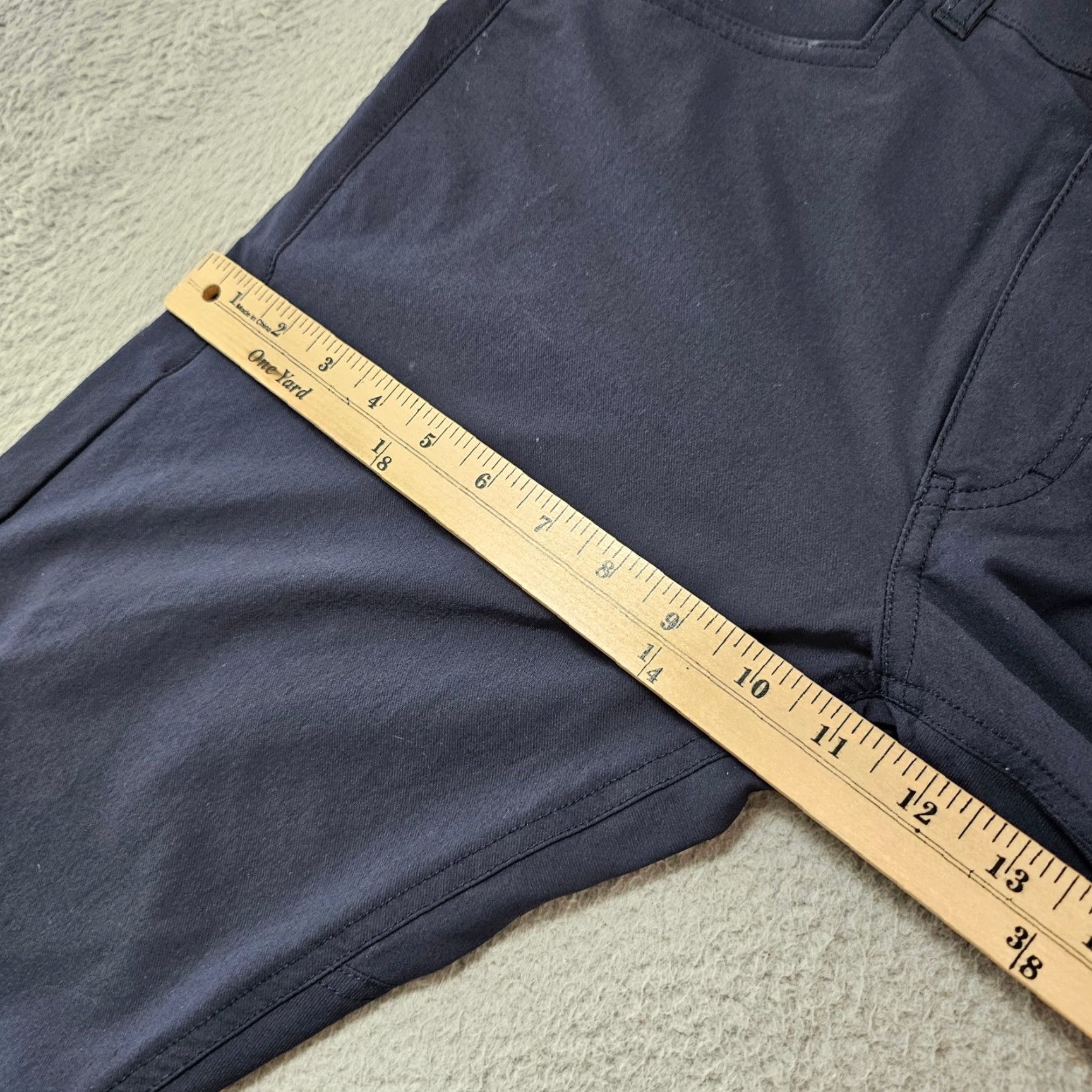 Vintage Western Rise Evolution Pant Mens 31x32 Navy 5-Pocket Nylon Stretch Travel Chino Pants Size US 31 - 5 Thumbnail