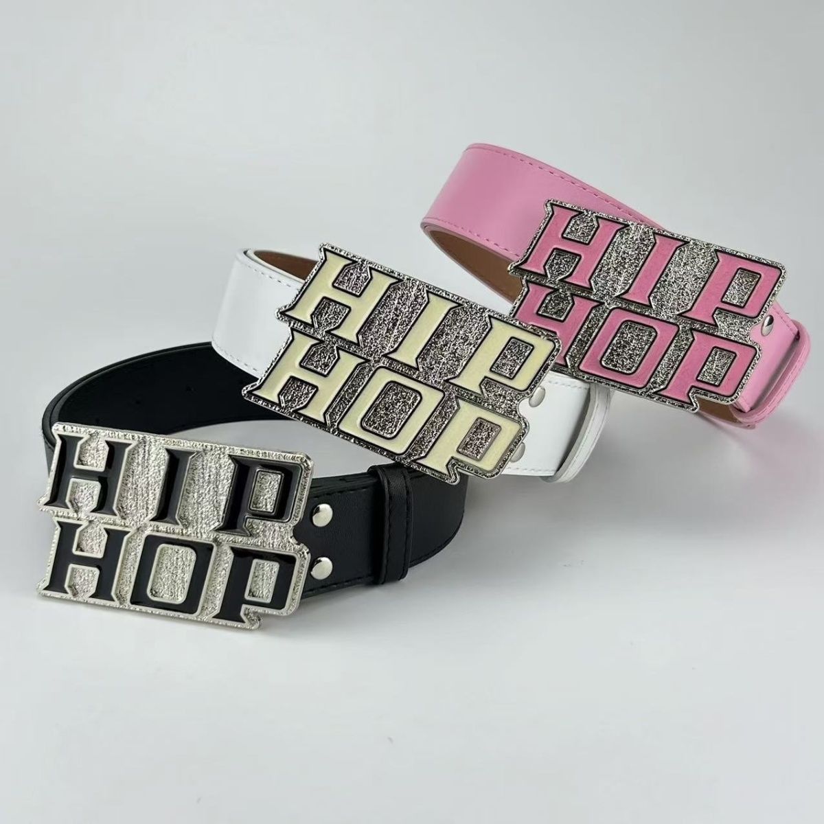 Designer New Trend Vintage Belt Riveted Belts Menswear Accessories Size ONE SIZE - 1 Thumbnail