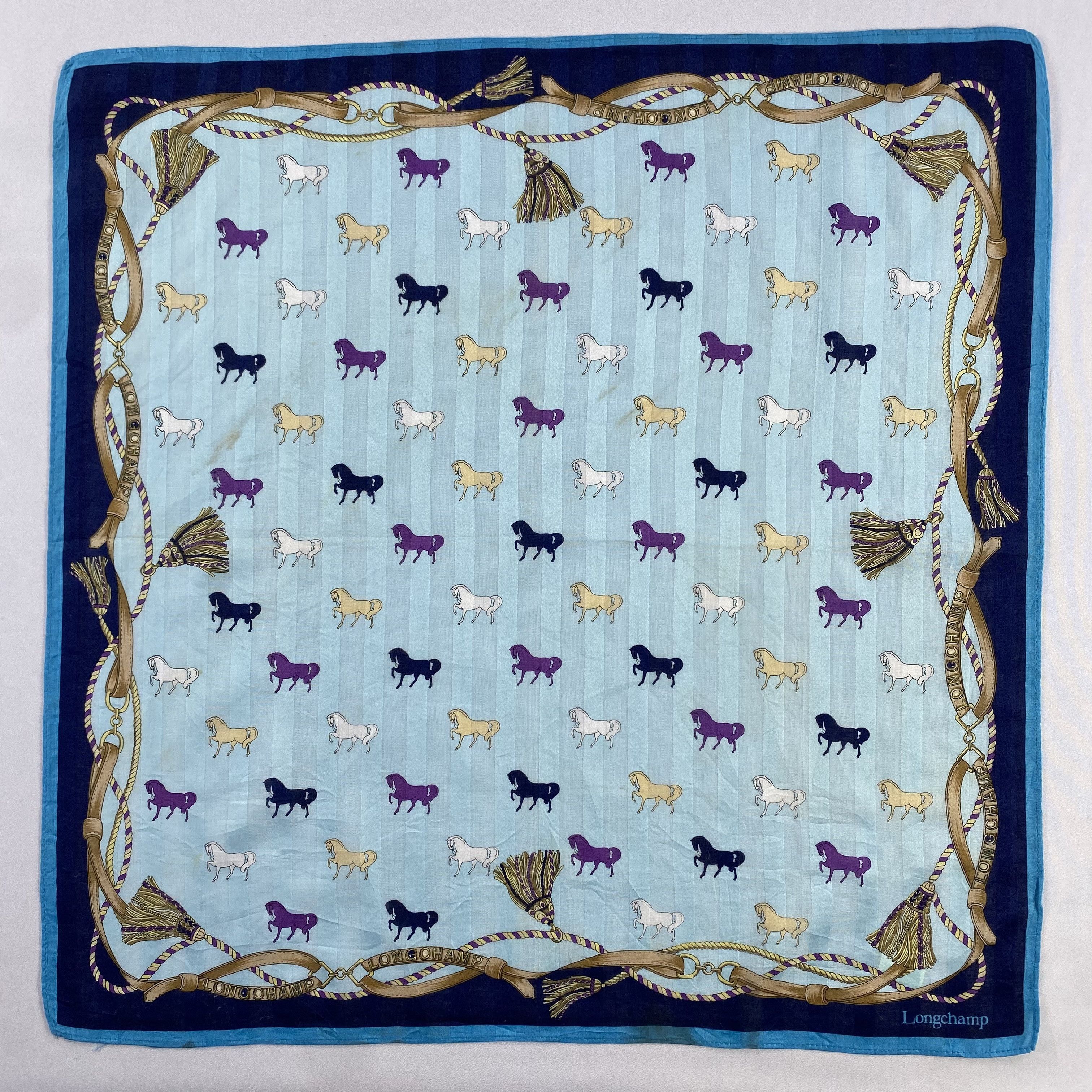 Longchamp × Vintage Longchamp Neckerchief / Bandana / Handkerchief-P1282 Size ONE SIZE - 1 Thumbnail