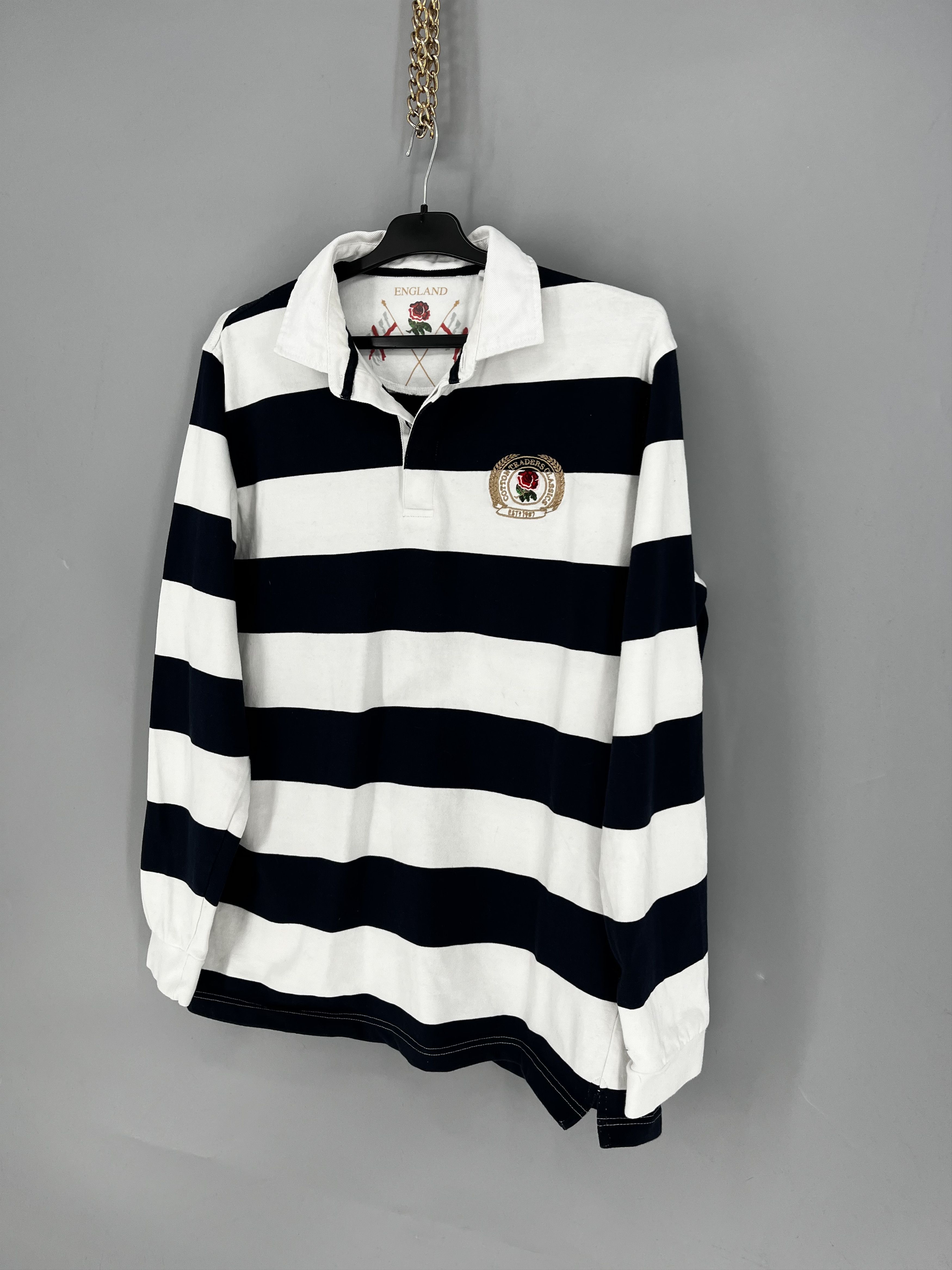 Other Cotton Traders England Rugby Polo Striped shirt Size US L / EU 52-54 / 3 - 3 Thumbnail