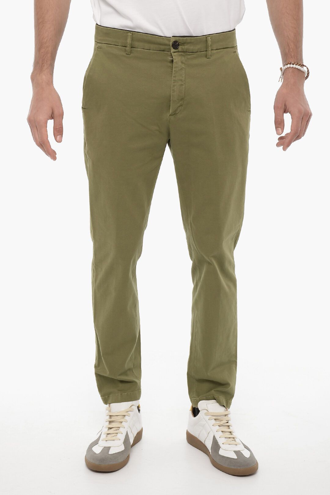 image of Department 5 Og1Mm0424 Wave Motif Casual Pant In Military Green, Men's (Size 32)