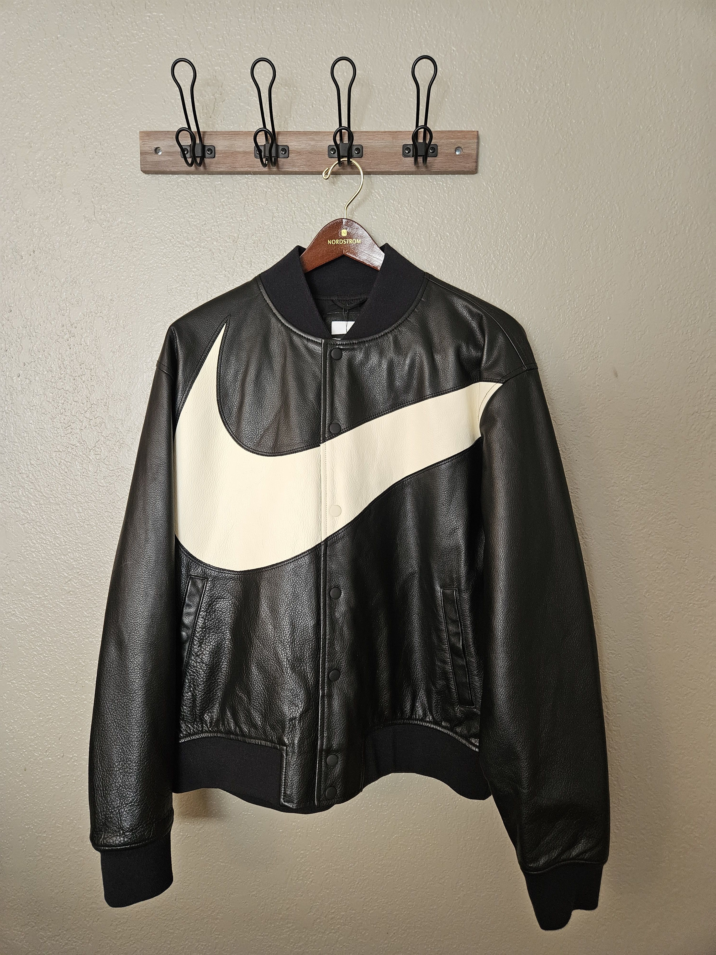 Nike Big Swoosh Leather Jacket Sample Size US L / EU 52-54 / 3 - 1 Thumbnail