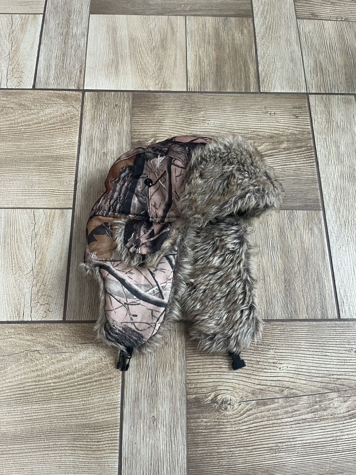 Realtree Realtree Vintage Y2k Ushanka Fuzzy Hat Fur Faux Size ONE SIZE - 1 Thumbnail