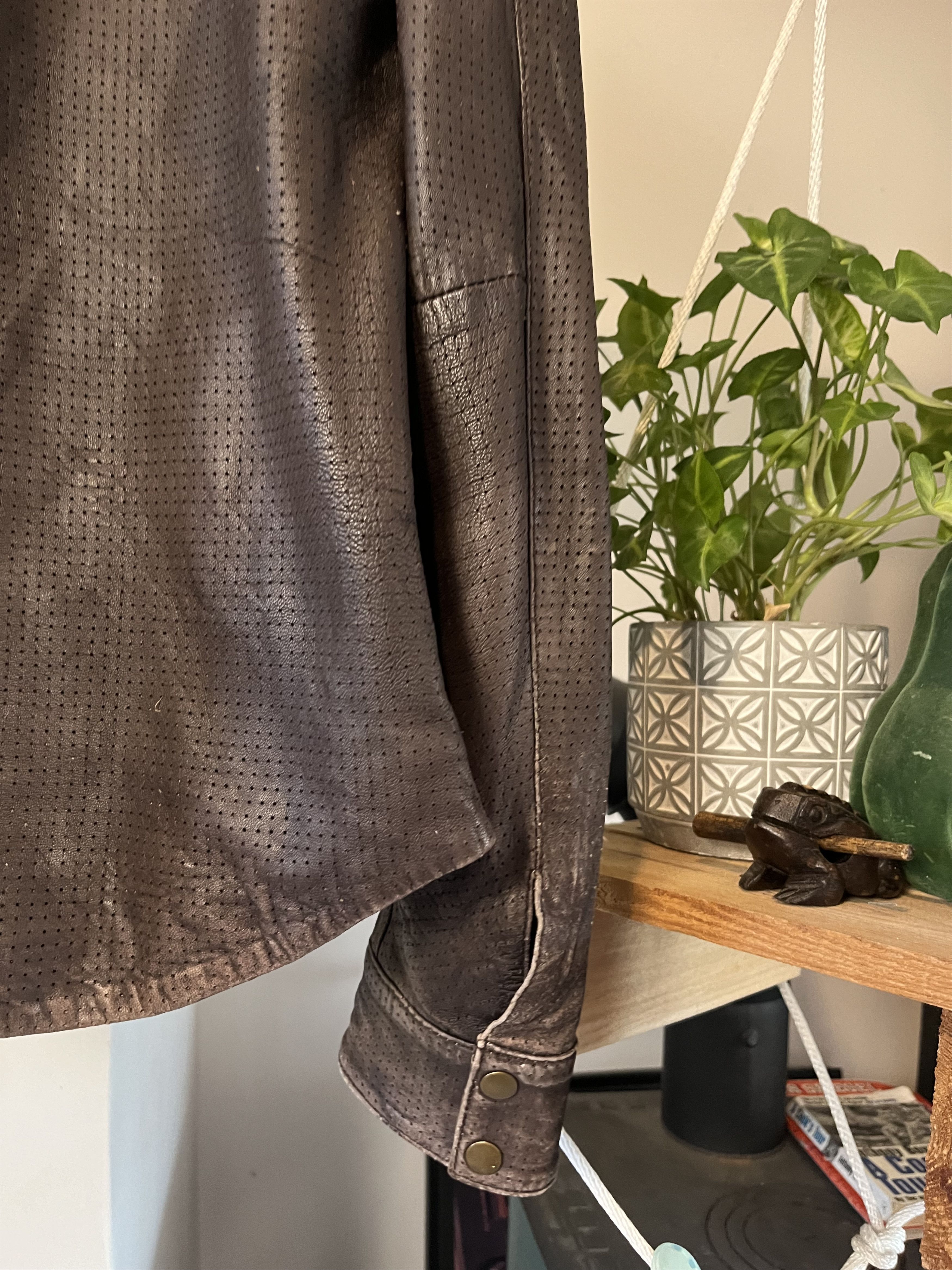 Allsaints × Vintage Vintage 07' Allsaints Perforated Leather Jacket Size US XL / EU 56 / 4 - 10 Thumbnail