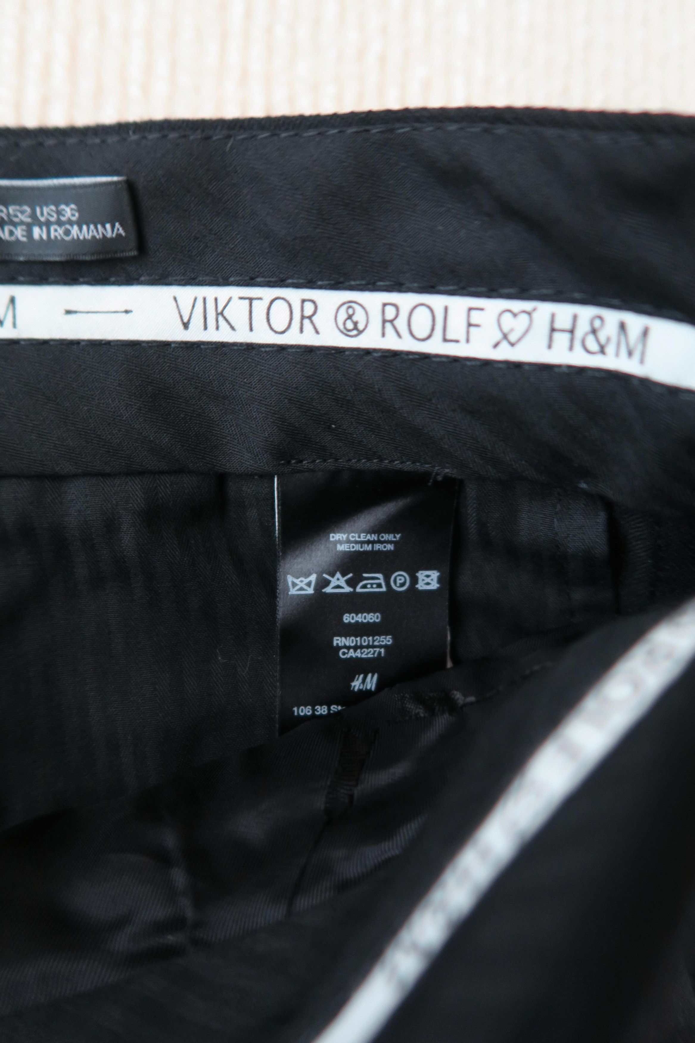 Viktor & Rolf H&M x Viktor & Rolf Tuxedo Style Straight Cut Pants Size US 36 / EU 52 - 4 Thumbnail