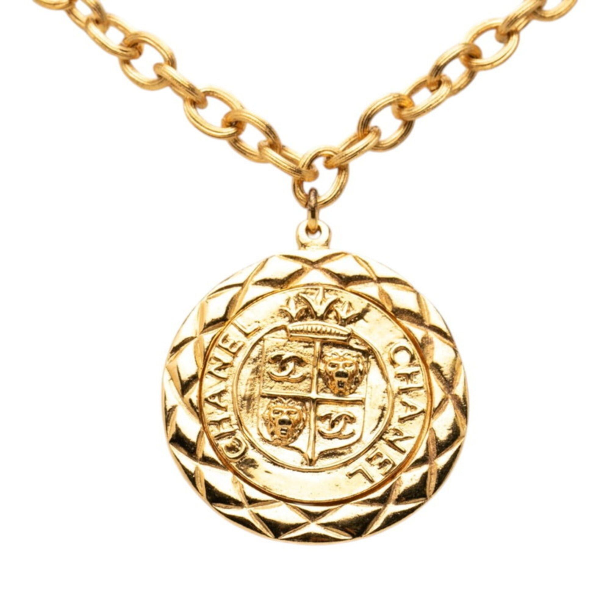 Chanel Chanel Coco Mark Lion Crown Necklace Gold Plated Women's CHANEL Size ONE SIZE - 1 Thumbnail