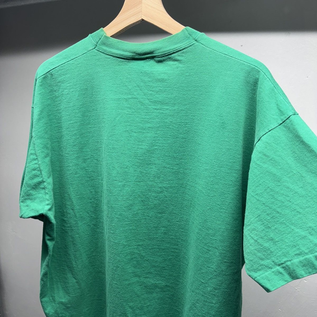 Vintage 90s Faded Green Thrashed Blank Shirt ERD Grunge Chrome Size US L / EU 52-54 / 3 - 9 Thumbnail