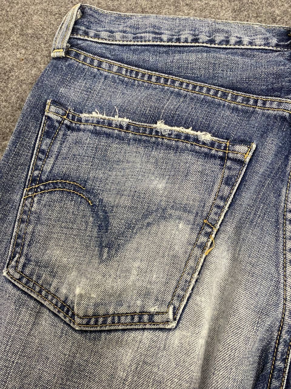 Levi's vintage levis 502 distressed reworked denim nice design Size US 32 / EU 48 - 7 Thumbnail
