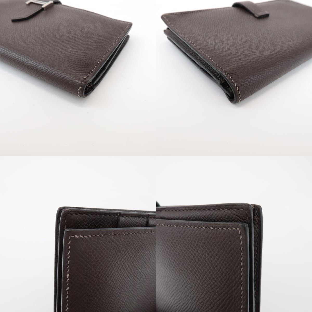 Hermes Hermes Barn Soufflet Long Wallet Epsom Leather Brown Size ONE SIZE - 4 Thumbnail