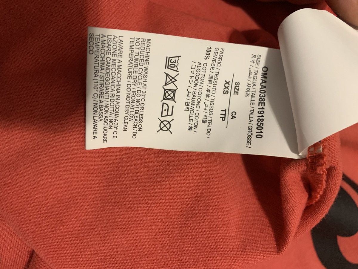 OFF WHITE red T shirt diagonal arrows