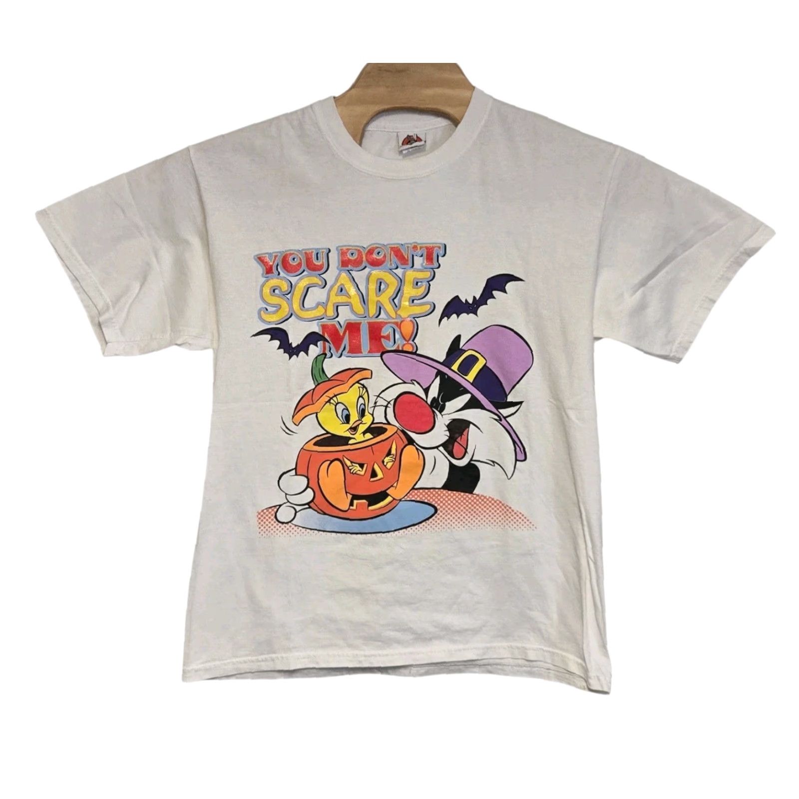 Vintage VINTAGE Looney Tunes Halloween Cartoon Tweety Sylvester Graphic T Shirt Large Men Size US L / EU 52-54 / 3 - 2 Thumbnail