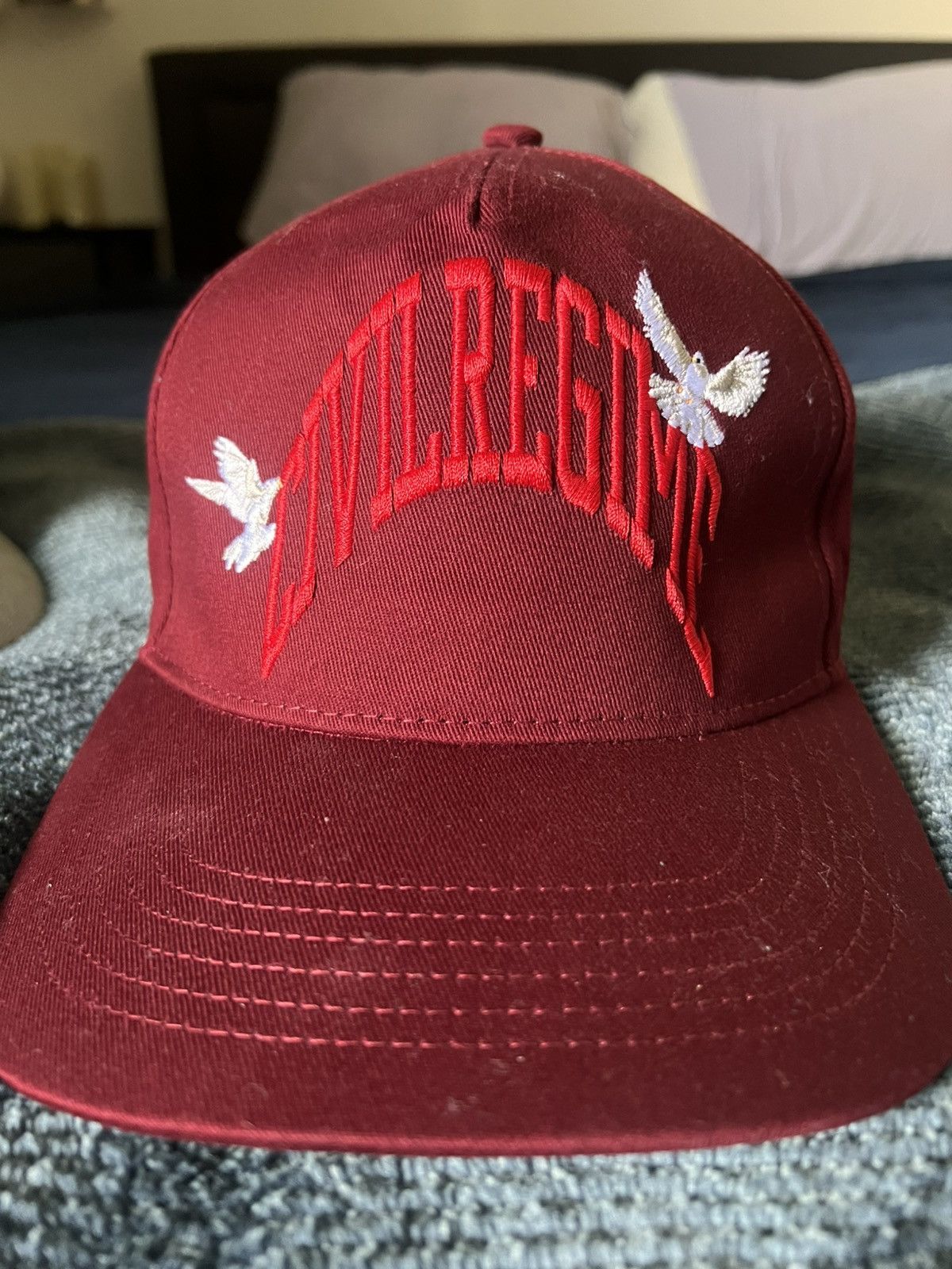 Civil Regime Civil Regime Maroon Embroidered Hat Size ONE SIZE - 1 Thumbnail