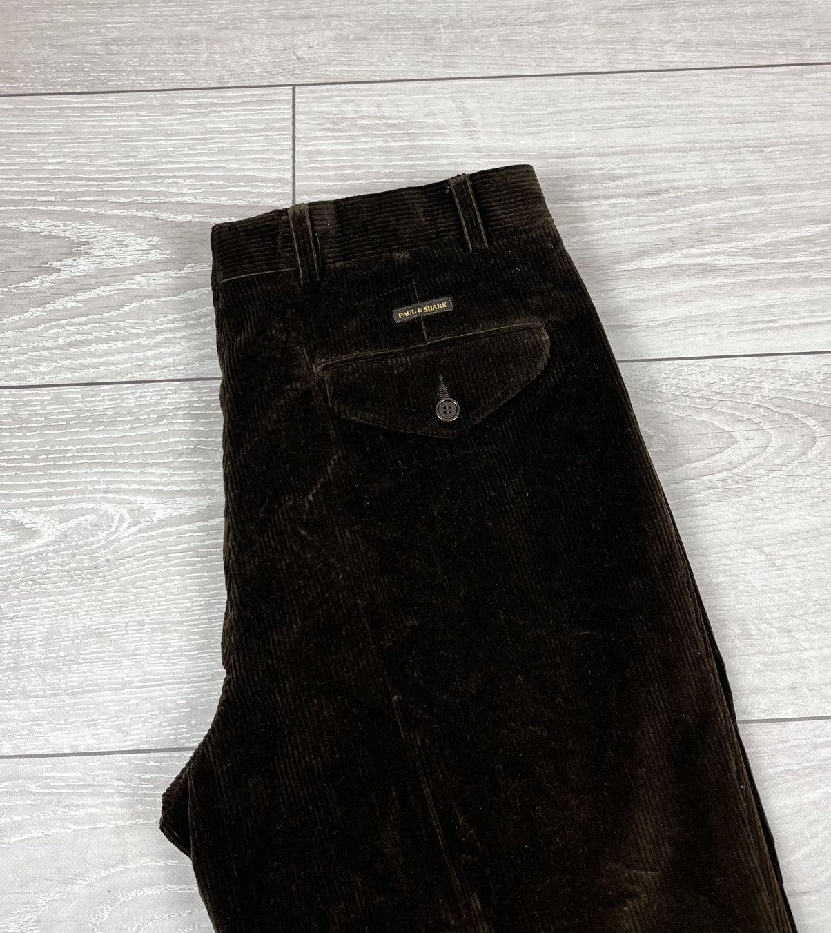 Paul & Shark Paul Shark Italy Brown Corduroy Velvet Stretch Pants Size US 34 / EU 50 - 11 Thumbnail