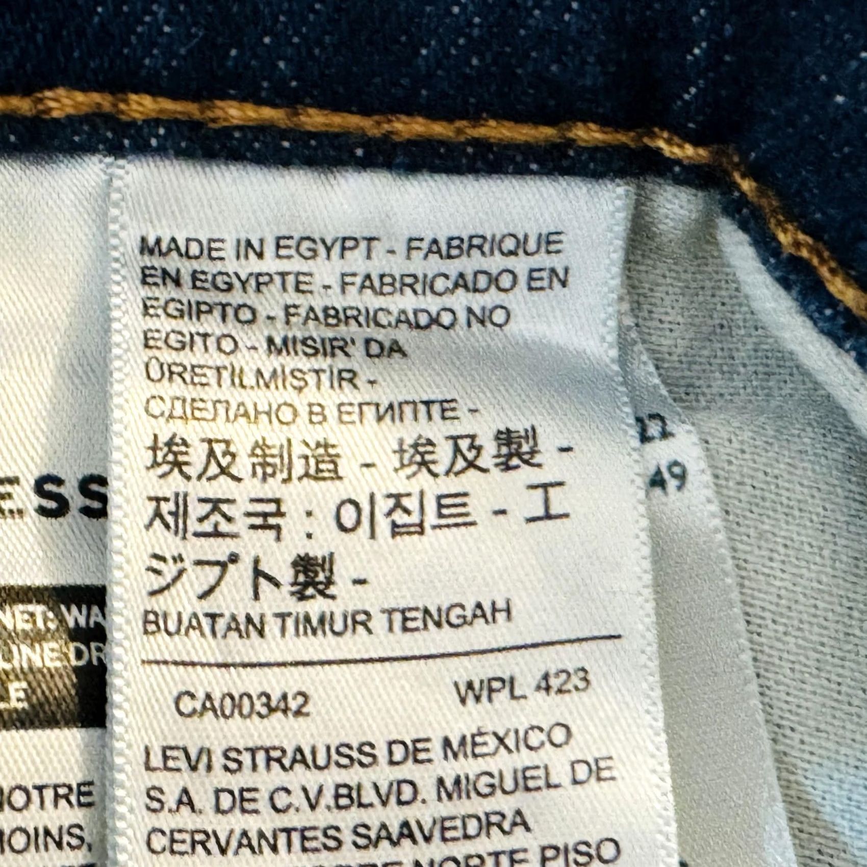 Levi's Levi's 514 Jeans Mens 28x30 Blue Medium Wash Straight Denim Stretch Zip Fly Pockets Size US 28 / EU 44 - 5 Thumbnail