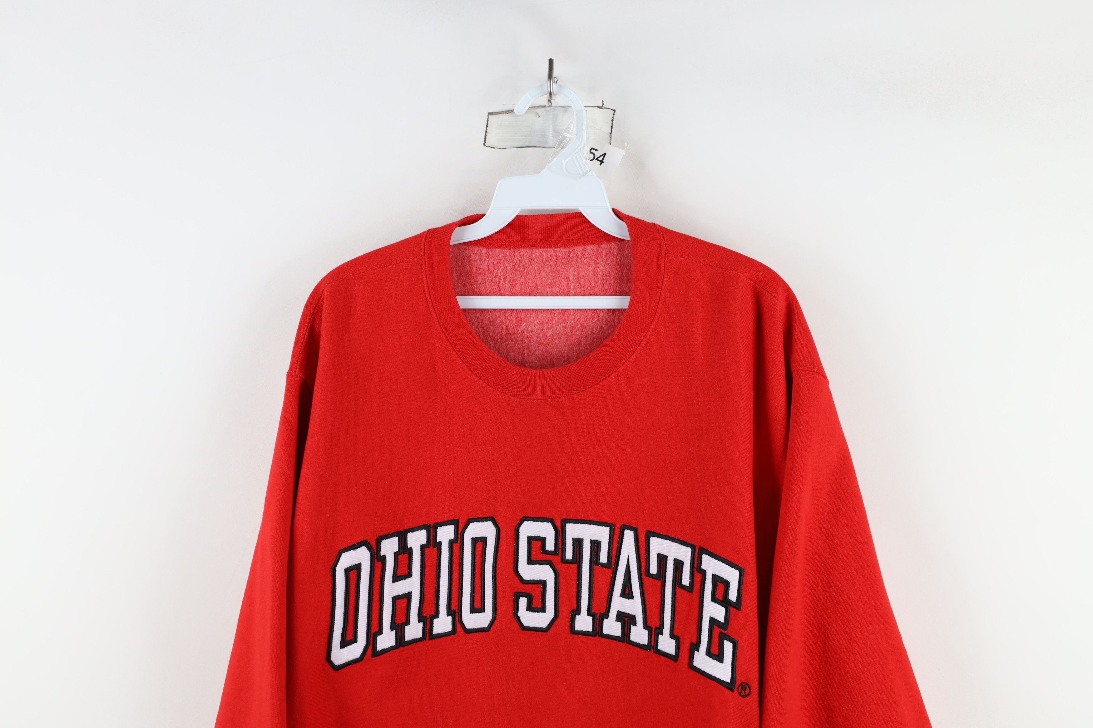 Vintage Vintage 90s Ohio State University Crewneck Sweatshirt Red Size US L / EU 52-54 / 3 - 2 Thumbnail