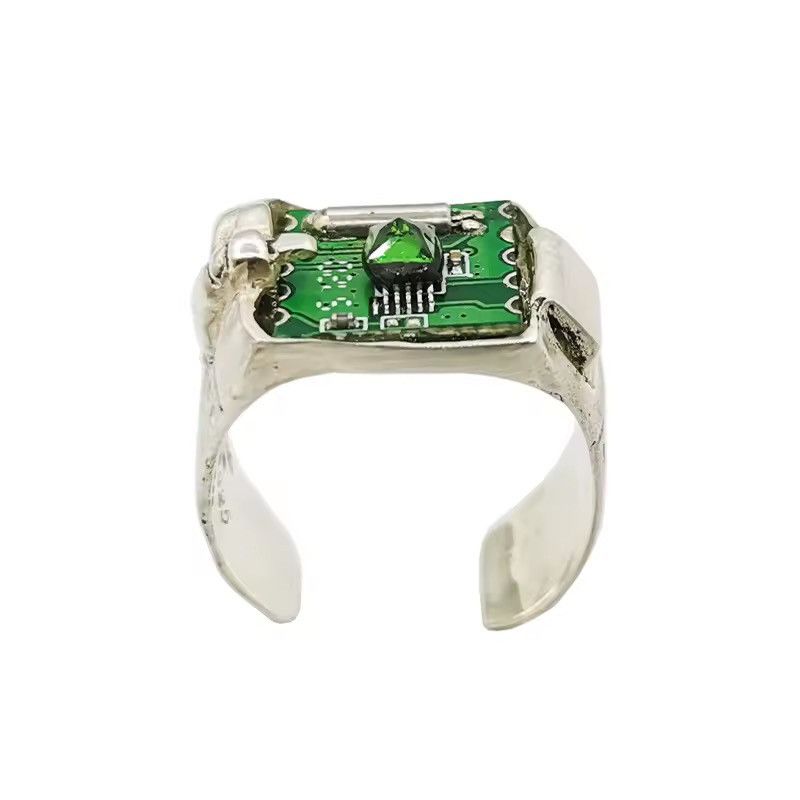 Other Silver 925 Punk Gothic Skeleton Skull Retro Vintage Ring Size ONE SIZE - 3 Thumbnail