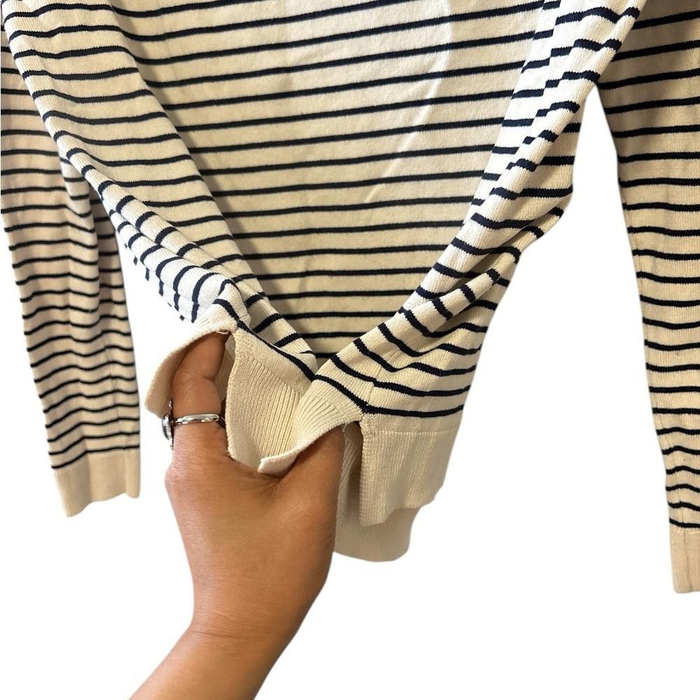Zara Zara cream and navy striped sweater Size XS / US 0-2 / IT 36-38 - 2 Thumbnail