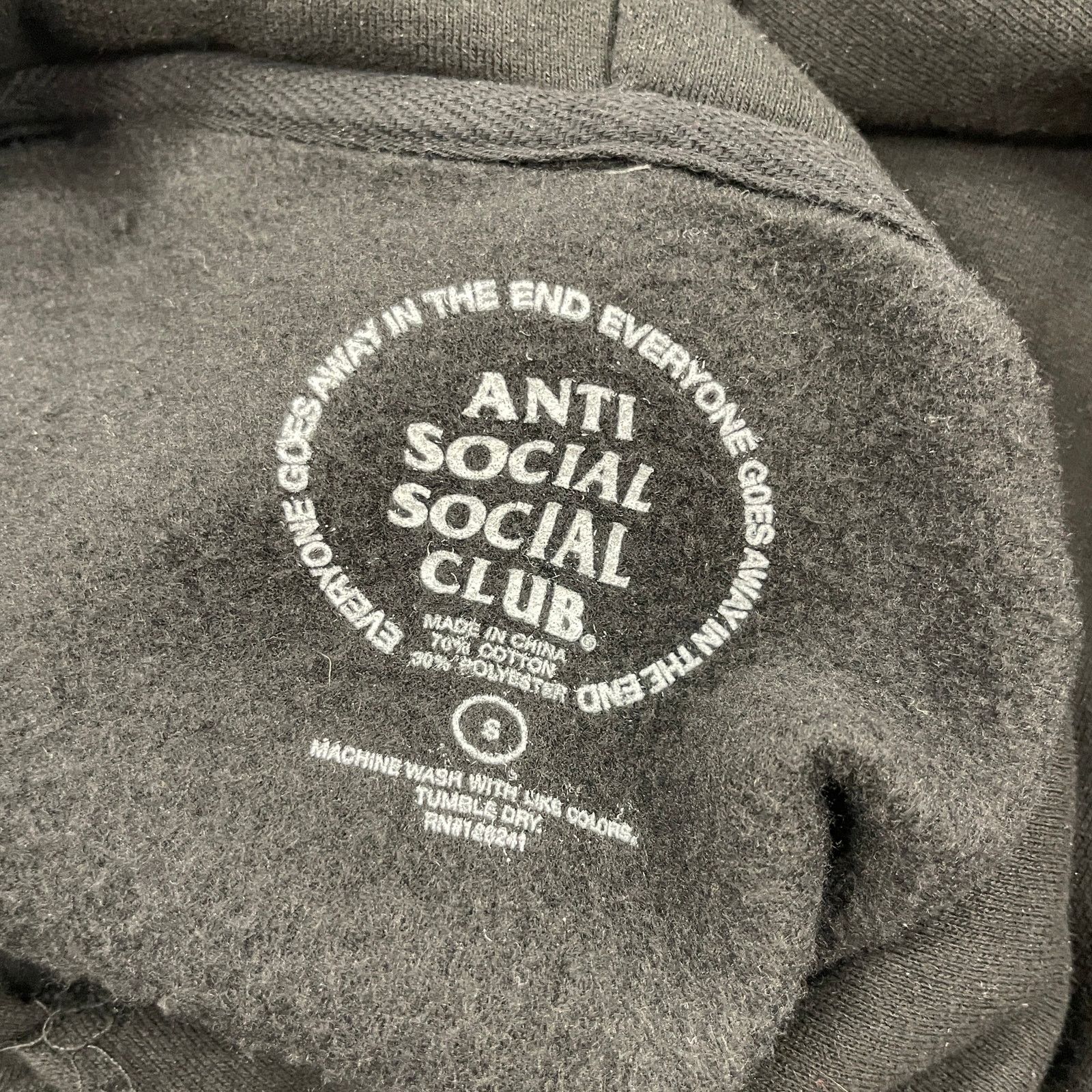 Anti Social Social Club Anti Social Social Club Save Your Tears Hoodie Black Small Size US S / EU 44-46 / 1 - 3 Thumbnail