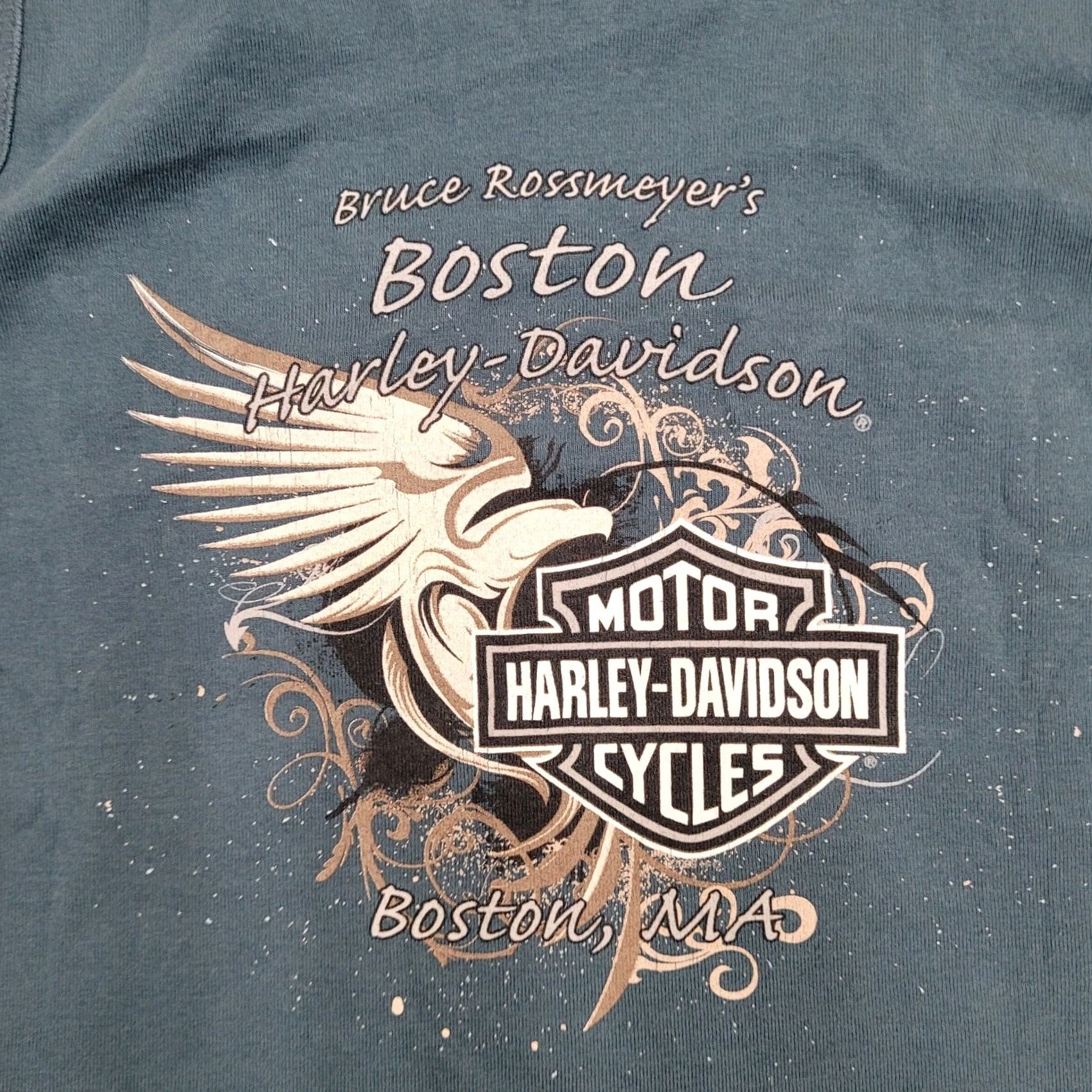 Harley Davidson Vintage Harley-Davidson Tank Teens Medium 16x24 Boston Blue Graphic Print Logo Shirt Sleeve- less Tank Top? Size US M / EU 48-50 / 2 - 2 Thumbnail