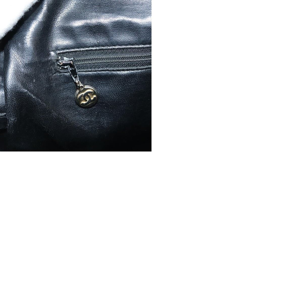 Chanel Chanel V Stitch Handbag Leather Black CC Size ONE SIZE - 6 Thumbnail