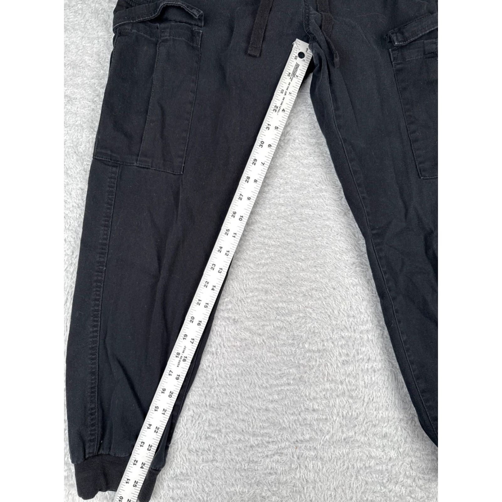 Vintage XVTU Streetwear Society Pants Women Black Cargo Jogger Cotton 28x26 Regular Tapered Straight Leg Inseam 26 in Adult Womens Pants Size 28" / US 6 / IT 42 - 5 Thumbnail