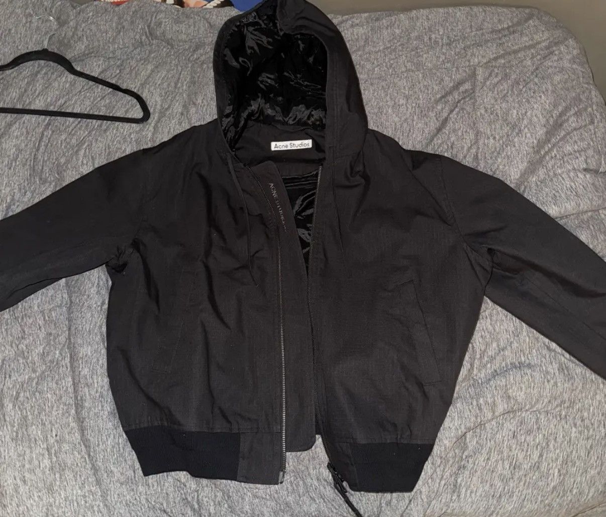 ジャケット・アウター Acne Studios Silas Light PUS15 BLACK 50 Acne Studios Silas Bomber Jacket | Grailed