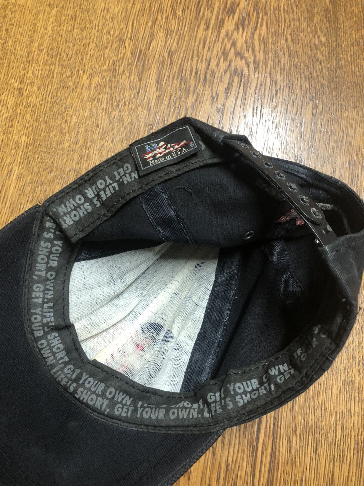 No Fear × Vintage No Fear archive leather cap 90s made in USA🇺🇸 Size ONE SIZE - 4 Thumbnail