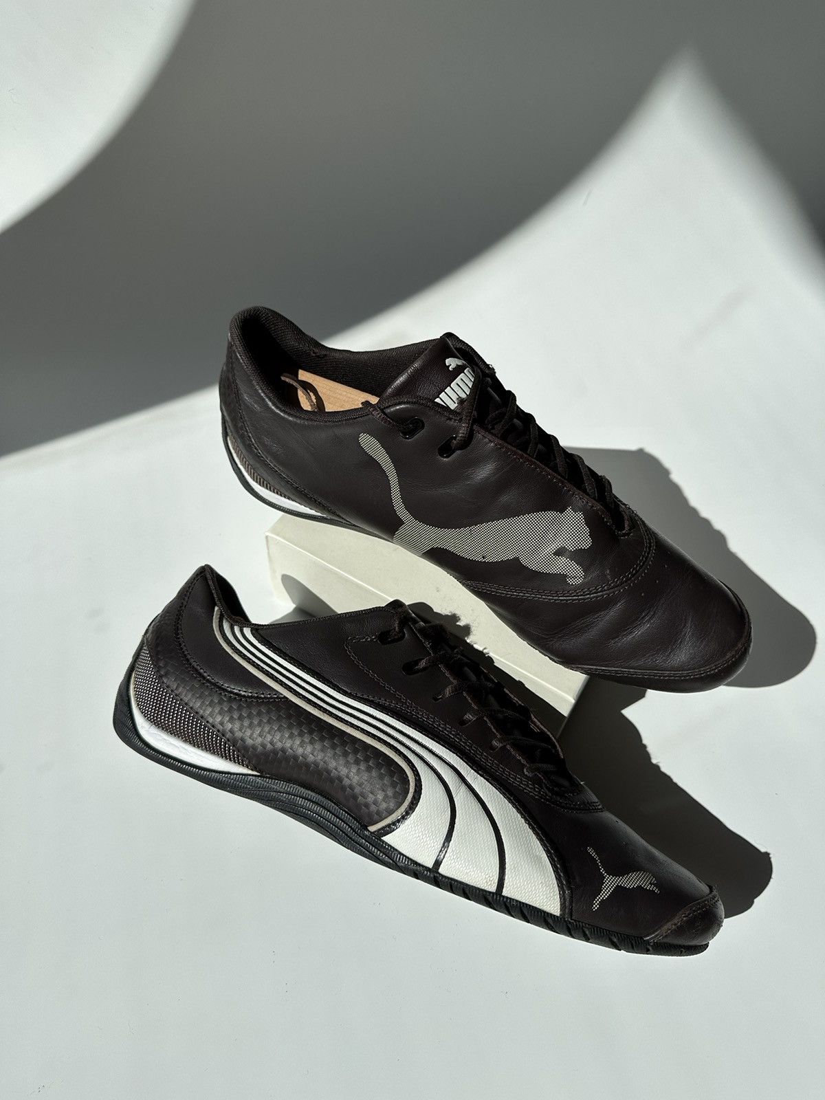 Japanese Brand × Puma × Vintage Vintage Puma brown/ white mens Sneakers Y2K size 10.5 Size US 10.5 / EU 43-44 - 1 Thumbnail