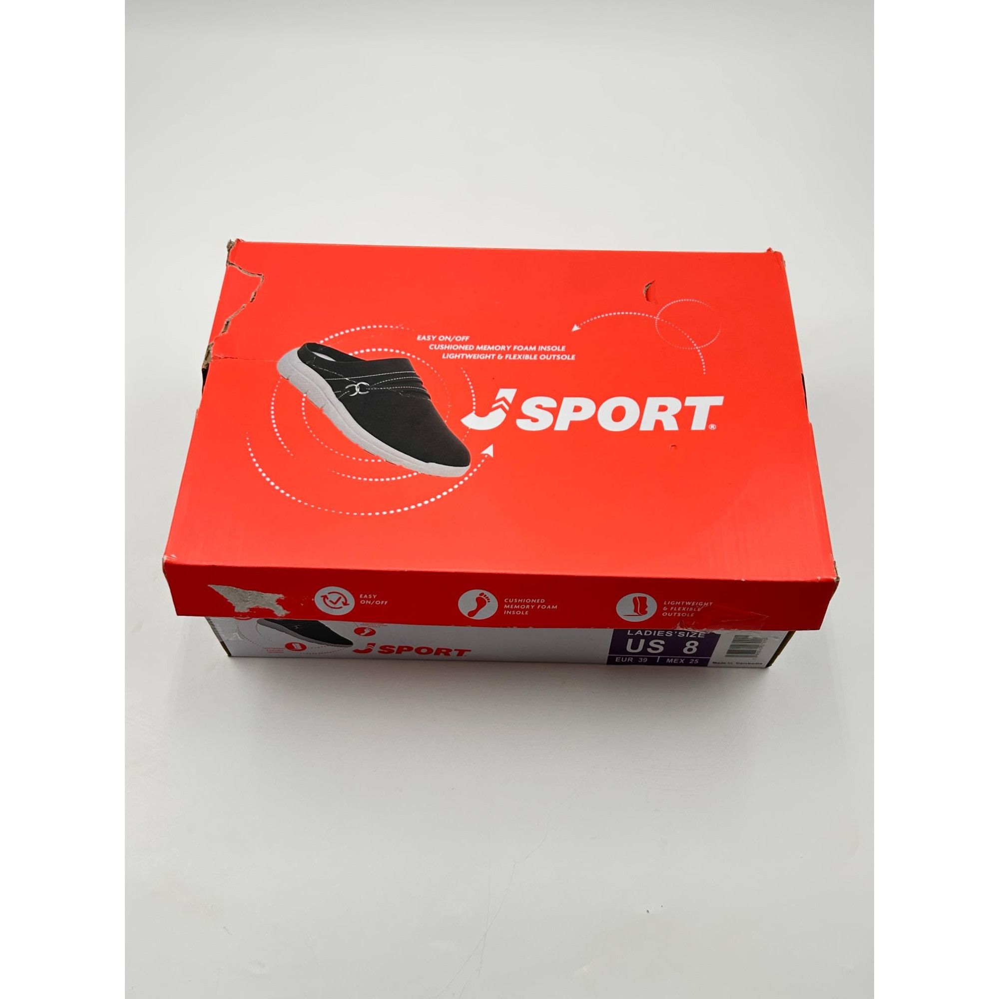Other JSport Women US 8M Black Clog Slip On Memory Foam Comfort Sh Size US 8 / IT 38 - 8 Thumbnail