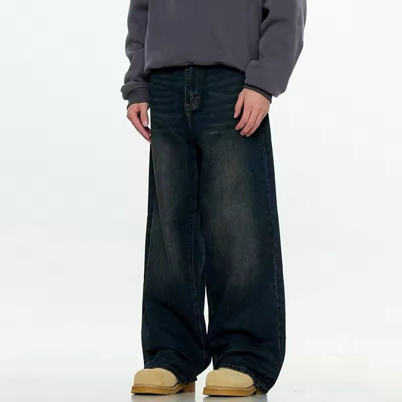 Designer × Jean Design Wide Leg Loose Straight Streetwear Jeans Pants Size US 30 / EU 46 - 3 Thumbnail