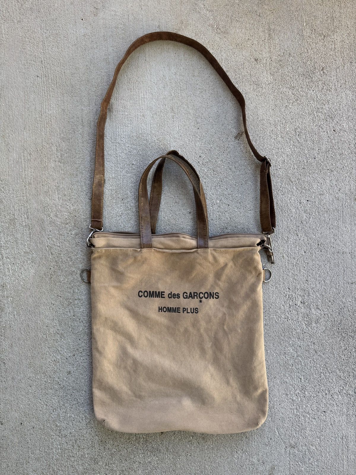 Comme Des Garcons Homme Plus Two Way Shoulder Sling Tote Bag