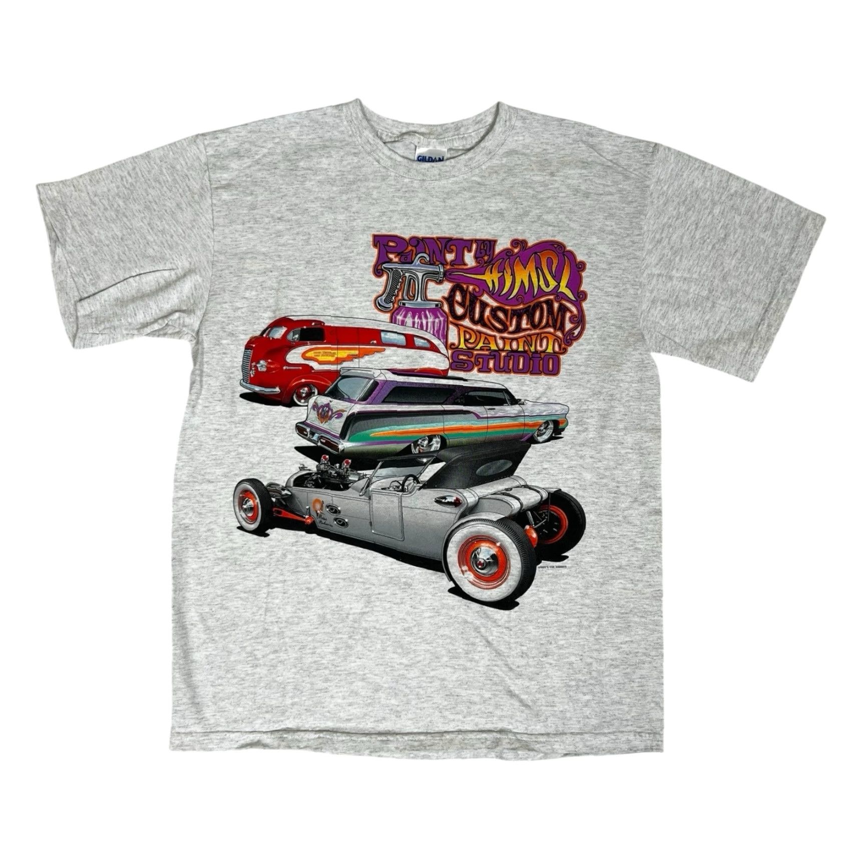 Vintage VINTAGE M & M T-Shirt Men Short Sleeve Crew Neck Gray Cotton Custom Paint Studio 90s Cars Hot Rod Roadster Andy’s Tee Size M Size US M / EU 48-50 / 2 - 2 Thumbnail
