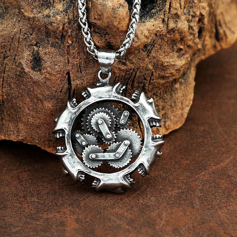 Jewelry Steampunk Mechanical Skull Pendant Stainless Necklace Gifts Size ONE SIZE - 4 Thumbnail