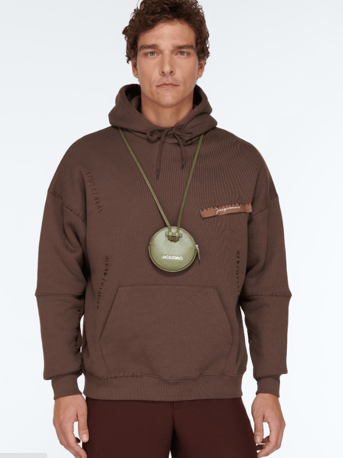 Jacquemus BNWT SS23 JACQUEMUS LE PITCHOU LEATHER CIRCLE NECK POUCH OLI Size ONE SIZE - 7 Thumbnail