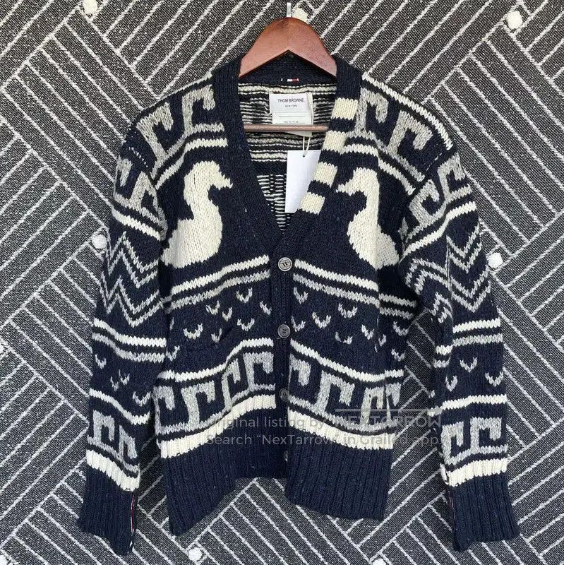 Thom Browne Thom Browne Black Cotton Men's Cardigan . Size US L / EU 52-54 / 3 - 1 Thumbnail