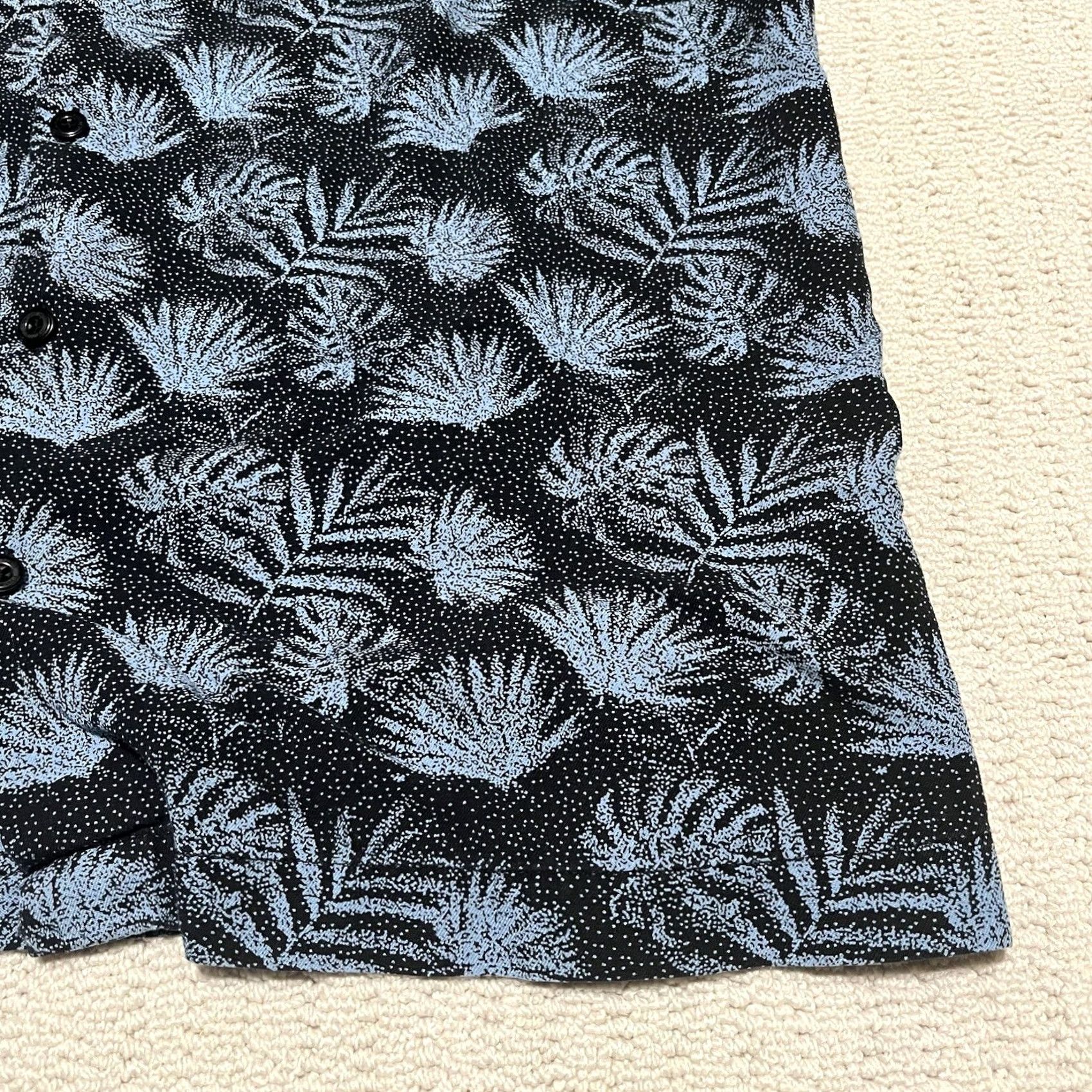 Nat Nast Nat Nast Shirt Hawaiian Silk Black Blue Button Up Camp Mens Large All Over Print Size US L / EU 52-54 / 3 - 3 Thumbnail