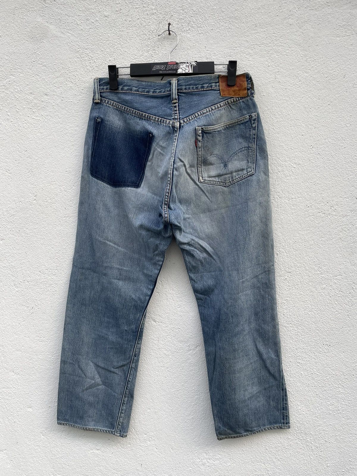 Full Count & Co. Vintage Full Count Distressed Selvedge Jeans Size US 30 / EU 46 - 9 Thumbnail