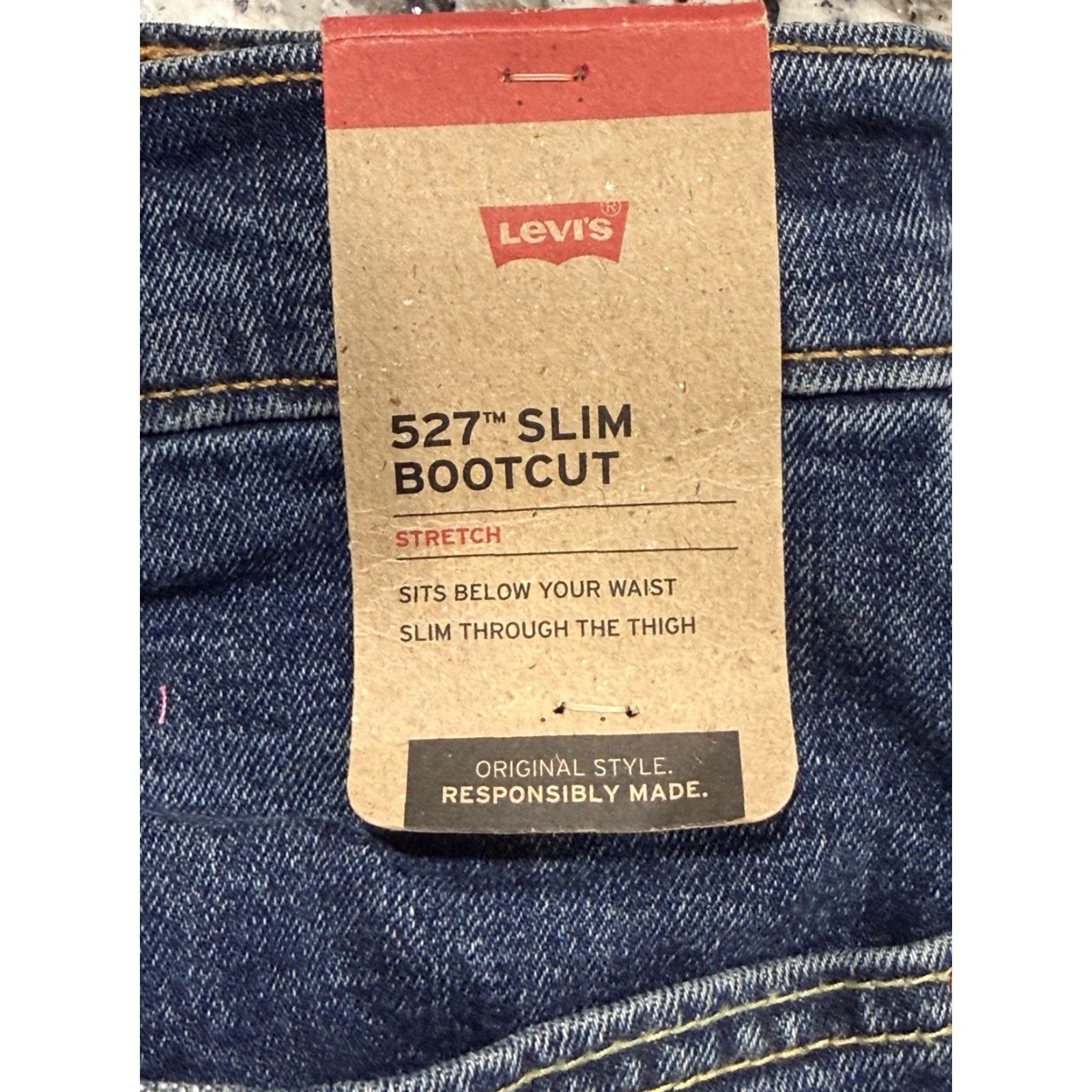 Levi's Levi's Jeans Slim Bootcut Denim 100% Cotton Dark Wash 34x35 Blue Mens Size US 34 / EU 50 - 4 Thumbnail