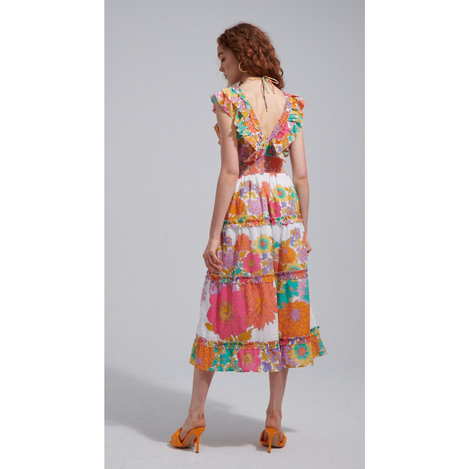 Anthropologie Anthropologie Love The Label Minnie Azalea Midi Dress XS Size XS / US 0-2 / IT 36-38 - 2 Thumbnail