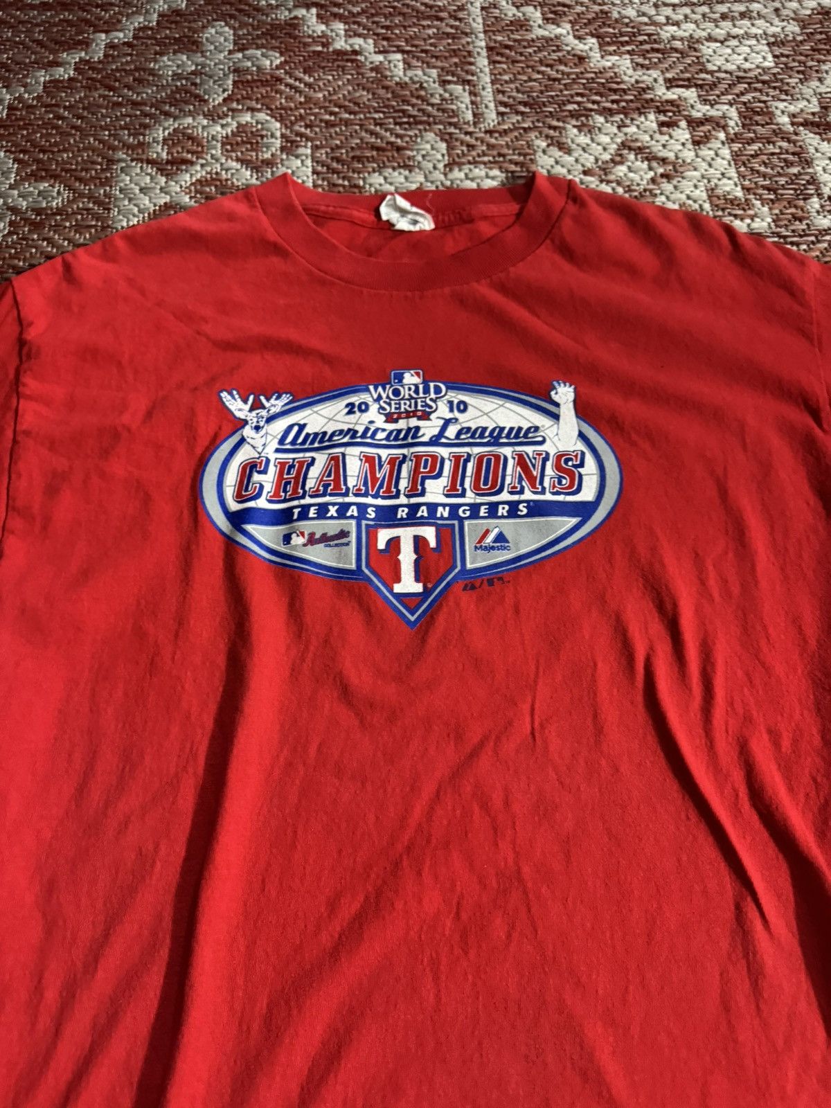 MLB Texas Rangers Champions Shirt Sz L Red Size US L / EU 52-54 / 3 - 2 Thumbnail