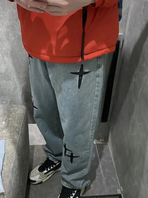VIBE Casual Loose Streetwear Cross Jeans Pants Trousers y2k Size US 32 / EU 48 - 8 Thumbnail