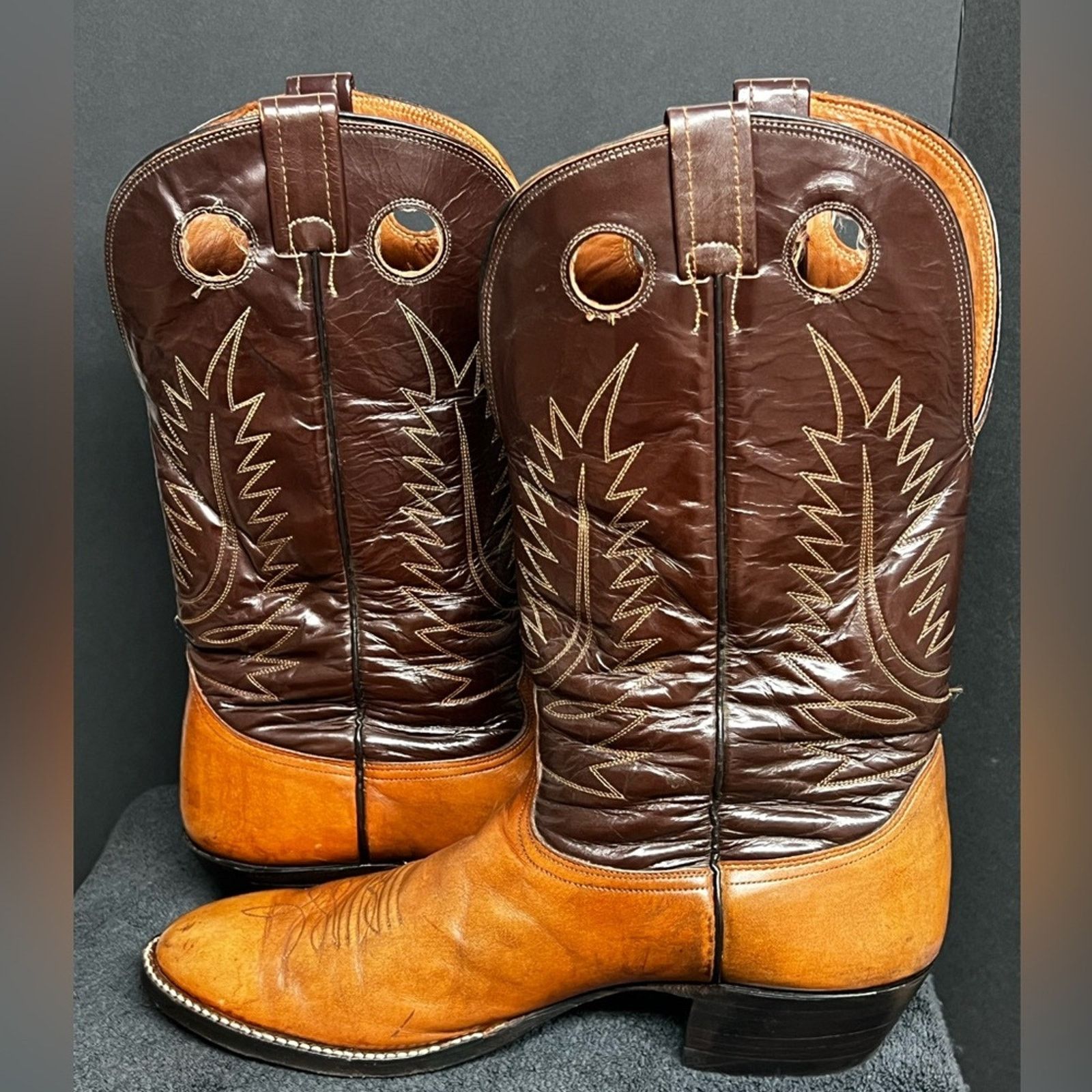 Nocona NOCONA 21200 Cowboy Peanut Butter Tan Leather Boots Men 13 D Size US 13 / EU 46 - 7 Thumbnail
