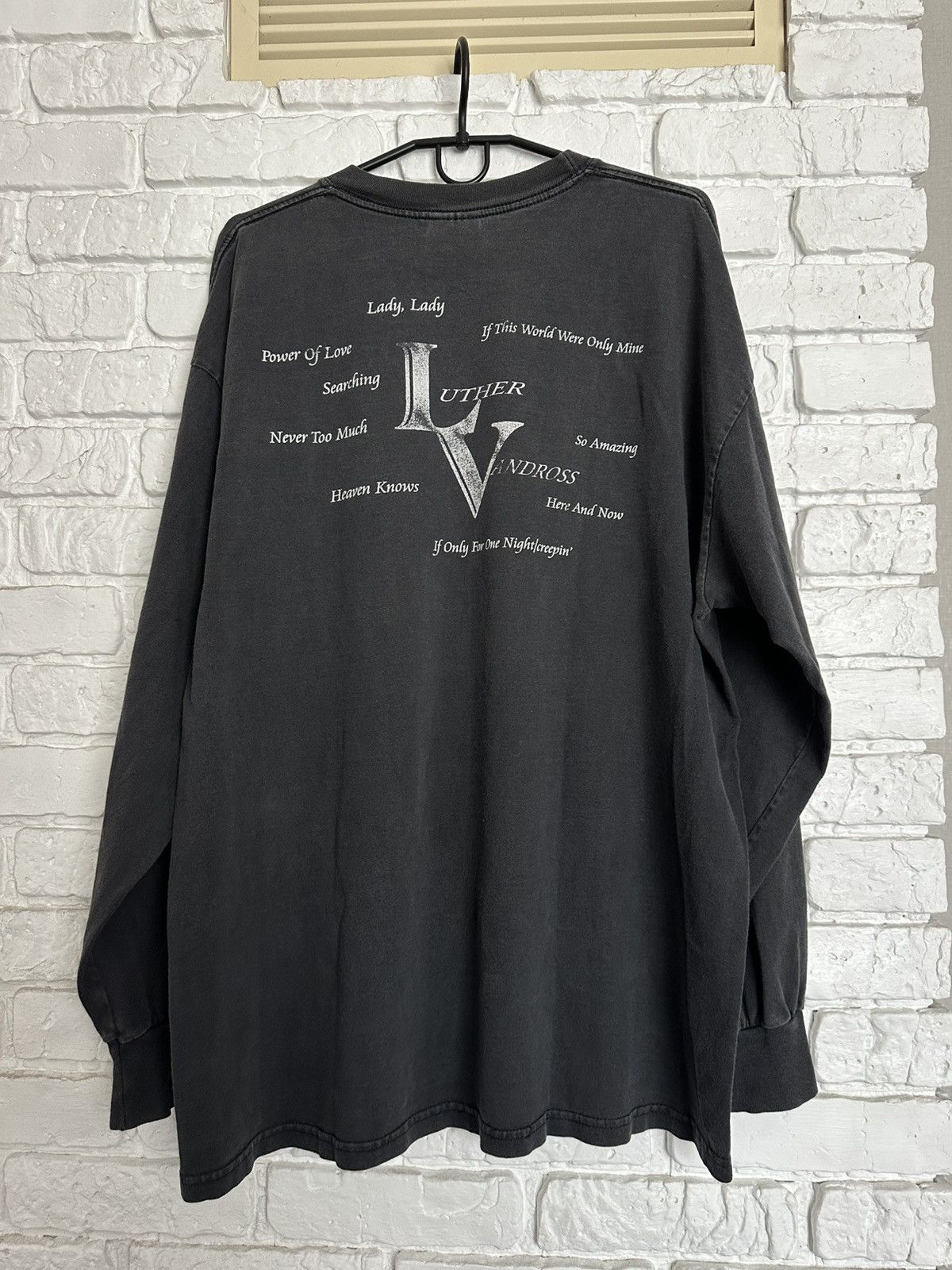 Band Tees Luther Vansross Vintage Band T-Shirt Tee Long Sleeve 90s Size US XL / EU 56 / 4 - 7 Thumbnail