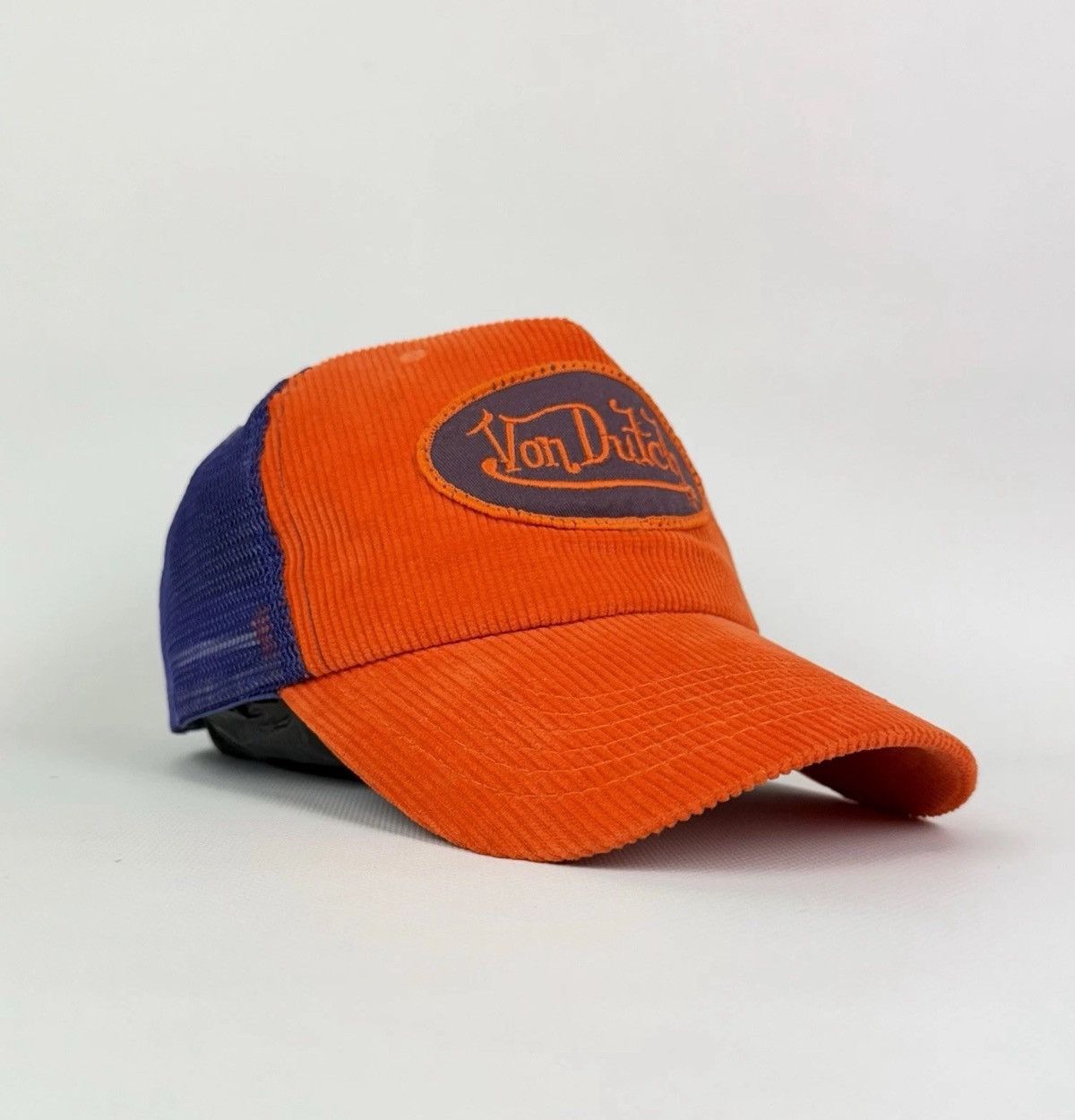 Von Dutch Von Dutch Corduroy Trucker Cap Hat Orange Purple Baseball Size ONE SIZE - 2 Thumbnail