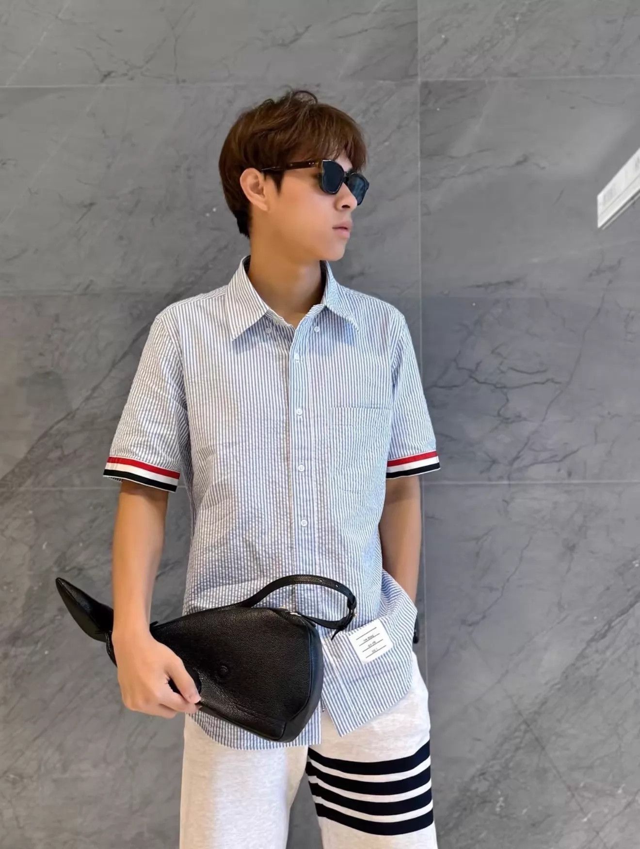Thom Browne Thom Browne Pink Bubble Short Sleeve Shirt Size 2 Rare Size US M / EU 48-50 / 2 - 7 Thumbnail