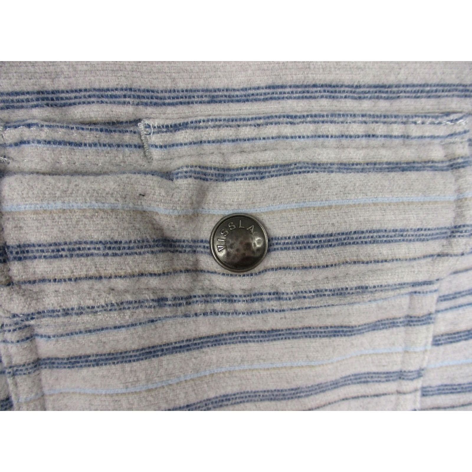 Vissla Vissla Shirt Mens XL Gray Stripe Long Sleeve Snap Button Up Casual Size US XL / EU 56 / 4 - 3 Thumbnail