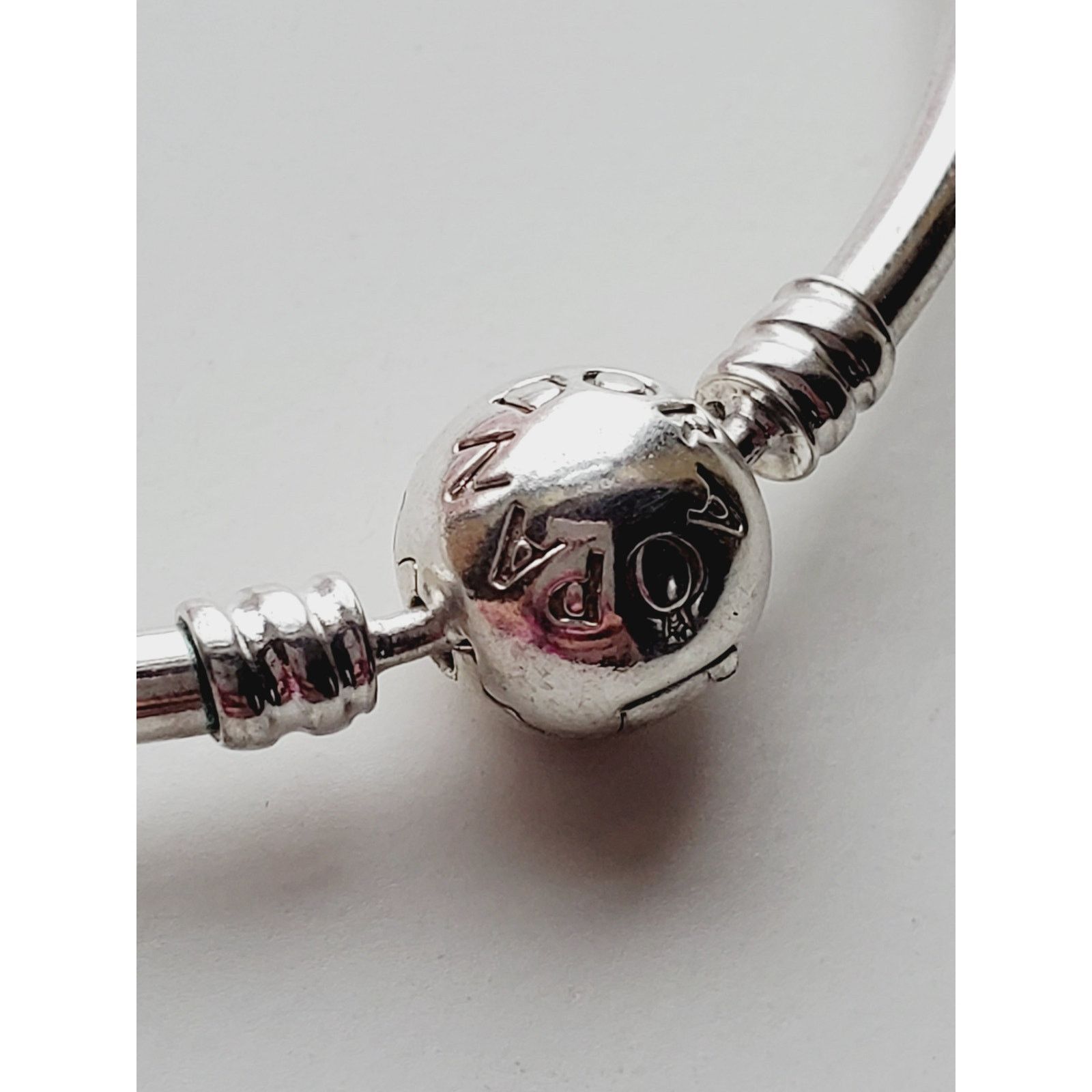 pandora Pandora Charm Barrel Bangle Bracelet S925 Silver 7.5”/19cm Size ONE SIZE - 5 Thumbnail