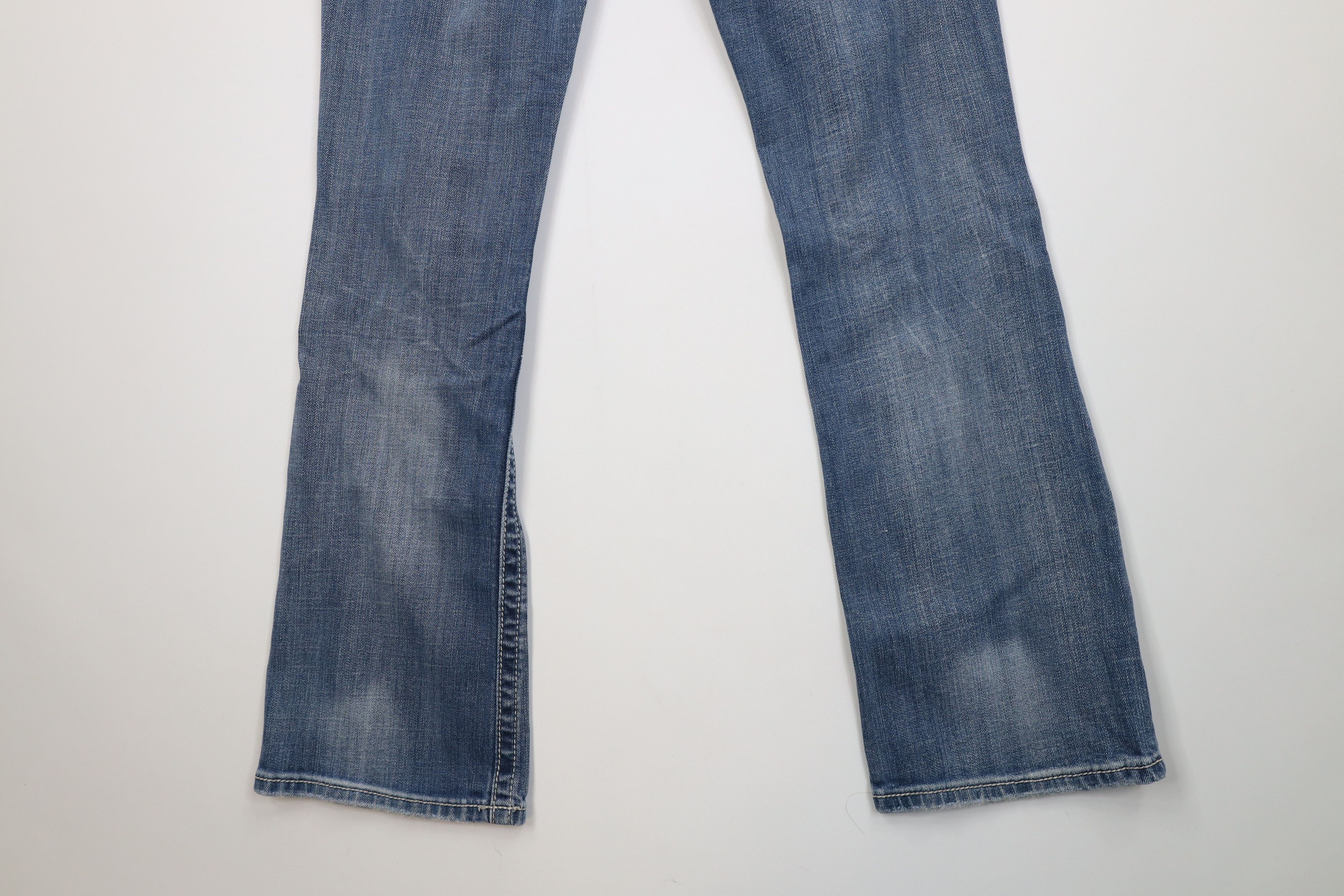 Miss Me Miss Me Thick Stitch Jeweled Flared Bootcut Denim Jeans Size 30" / US 8 / IT 44 - 13 Thumbnail